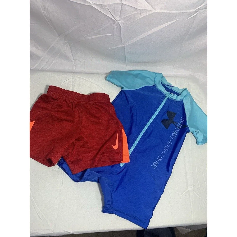 Under Armour 24 Months Swim One-Piece Bodysuit And 18 Mo Nike Shorts